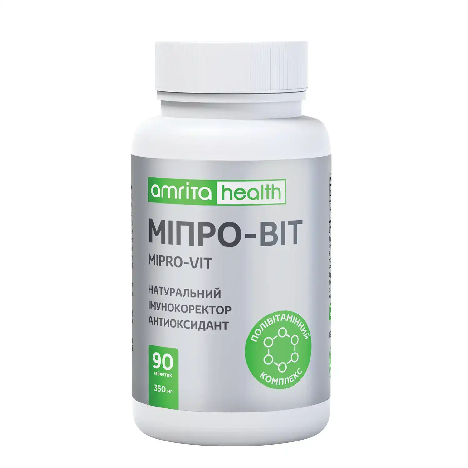 Дієтична добавка (БАД) Міпро-Віт таблетки (Міпровіт) – головне фото, передня сторона упаковки Дієтична добавка (БАД) Міпро-Віт таблетки (Міпровіт) – головне фото, передня сторона упаковки