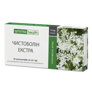 Засіб гігієнічний профілактичний ректальний/вагінальний Фітосвічки Чистоболін Екстра – головне фото, передня сторона упаковки