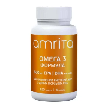 Дієтична добавка (БАД) Омега 3 формула капсули – головне фото, передня сторона упаковки - 1