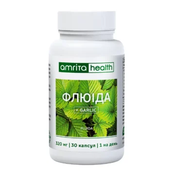Диетическая добавка (БАД) Флюида + чеснок капсулы - главное фото, передняя сторона упаковки