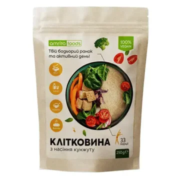 Харчовий продукт Клітковина з насіння кунжуту порошок – головне фото, передня сторона упаковки