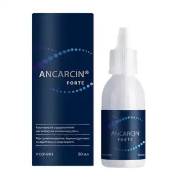 Дієтична добавка (БАД) Анкарцин® Forte розчин - головне фото, передня сторона упаковки