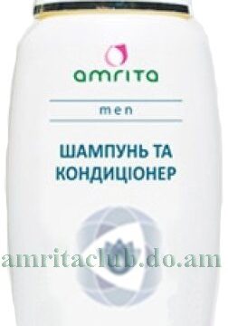 Шампунь та кондиціонер Amrita® Men для всіх типів волосся з фітомеланіном та іонами срібла
