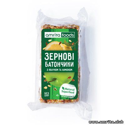 Зернові батончики з яблуком та лимоном Зернові батончики з яблуком та лимоном