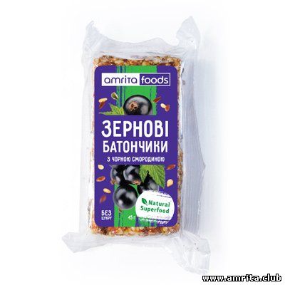 Зернові батончики з чорною смородиною Зернові батончики з чорною смородиною