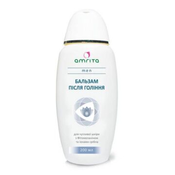 Бальзам після гоління Amrita® Men для чутливої шкіри з фітомеланіном та іонами срібла