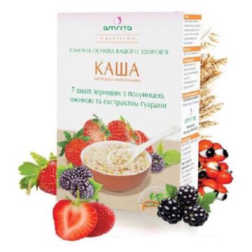 Каша миттєвого приготування 7 видів зернових з полуницею, ожиною та екстрактом гуарани