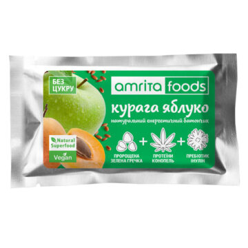 Енергетичний батончик з суперфудами «Курага-Яблуко»