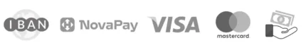 Оплата на ФОП (IBAN), NovaPay, Visa, Mastercard, готівкою при отриманні